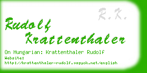 rudolf krattenthaler business card